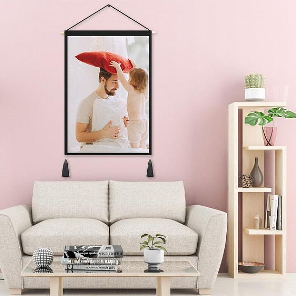 Father's Day Gifts - Custom Photo Tapestry - Wall Decor Hanging Fabric Painting Hanger Frame Poster PW262