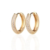Shiny Zircon Hoop Earrings PWB288