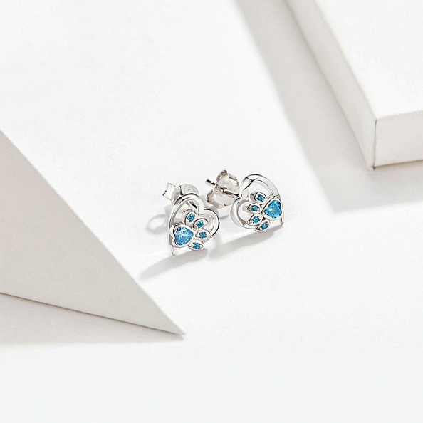 Cute Cat Paw Stud Earrings PWB437