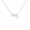 Tiny Initial Heart Necklace PW895