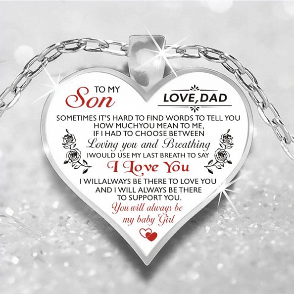 To My Daughter Love Mom Heart Necklace PW832