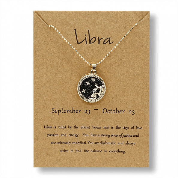 12 Constellation Zodiac Necklace PWB117