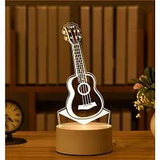 Customized 3D Guitar Illusion Lamp Gift PW558
