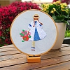 Flowers Girl-Embroidery Kit(30x30cm) PW665