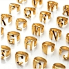 Gold plated letter ring PWB086