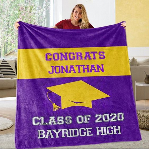 Personalized Graduation Fleece Blanket for Class Of 2020 PW275