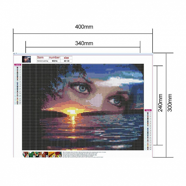 Full Round Drill Diamond Painting - Eyes Sea PW712