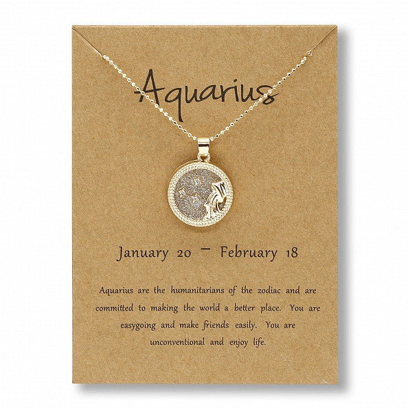 12 Constellation Zodiac Necklace PWB118