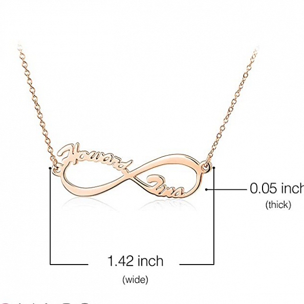  Infinity 2 Names Necklace PW828
