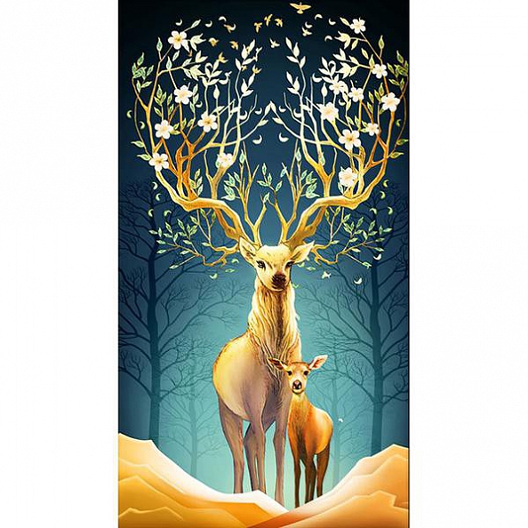 5D Full Drill Diamond Painting-Deer (85*45cm) PW595