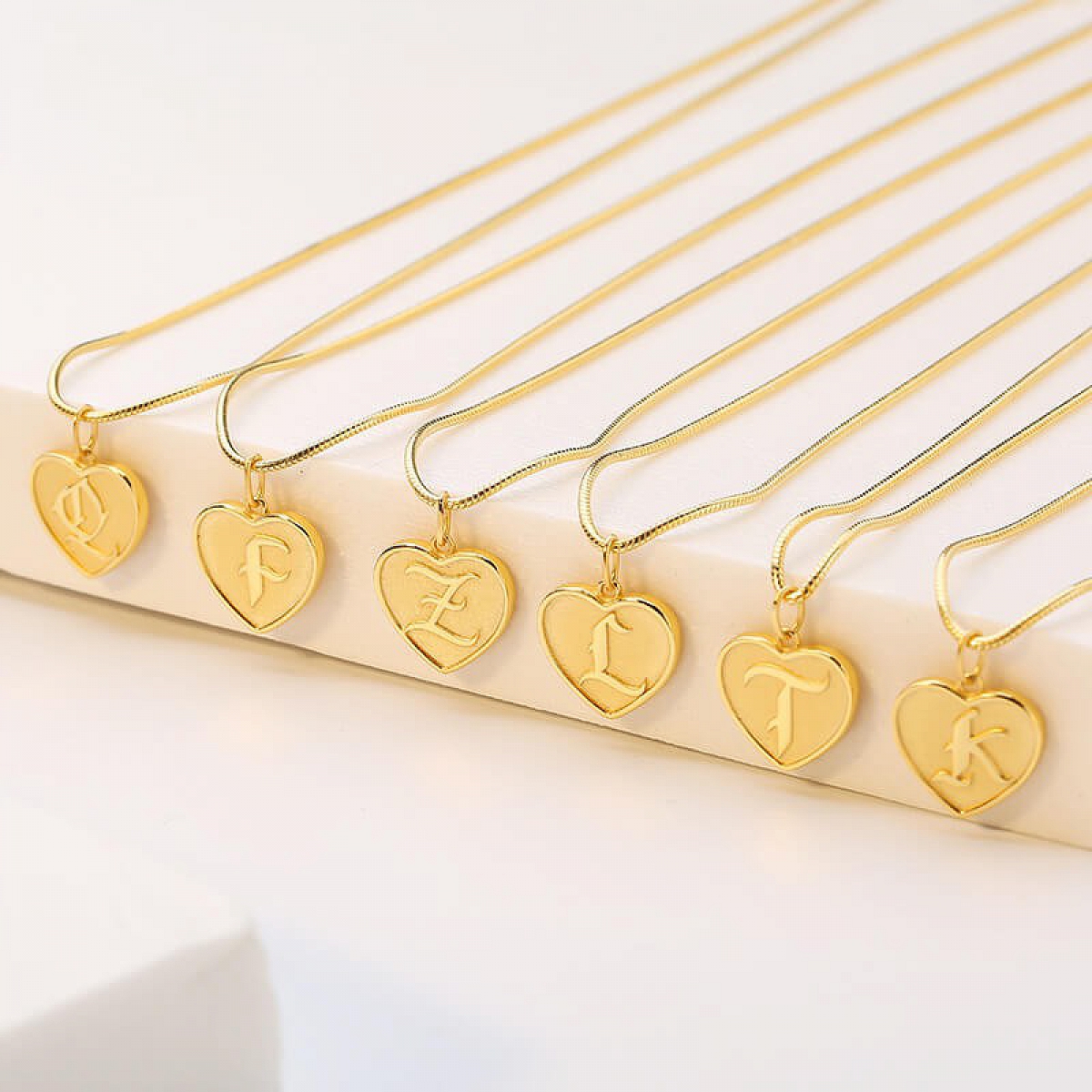 Embossed letter necklace PW894 Necklace PromiseIn