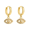 Plated gold eye earrings PWB053