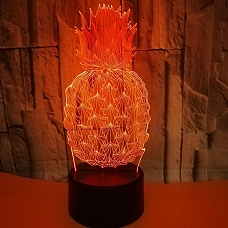 3D Pineapple Illusion Lamp Gift 7/16 Colors PW546