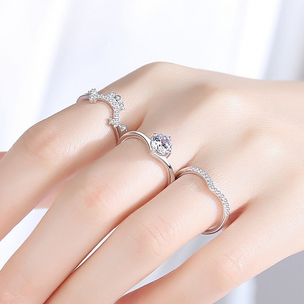 2 in 1 Couple Fashion Open Ring PW852
