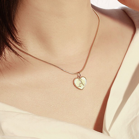 Embossed letter necklace PW894