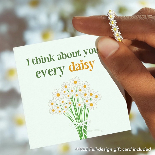 I THINK ABOUT YOU EVERY DAISY RING PWB409