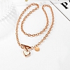 Circular Heart Clavicle Chain PWB056