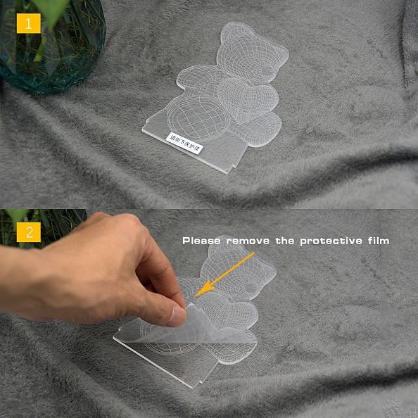 Customized 3D Deer Landscape Illusion Lamp Gift PW562