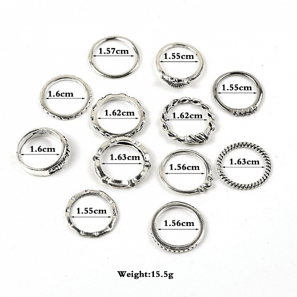 Tocona Bohemian Vintage Gold Crescent Geometric Ring PWB089