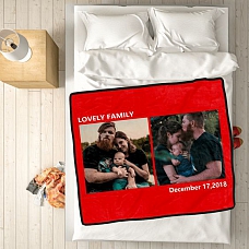 Custom Blankets Personalized Photo Blankets Custom Collage Blankets with 2 Photos PW291