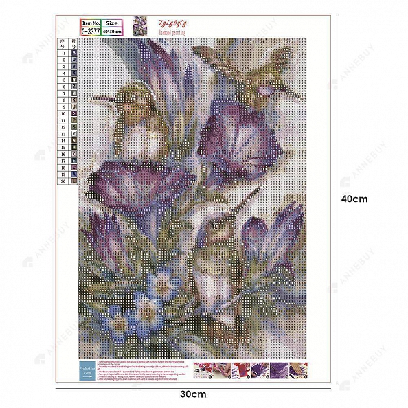 Full Round Drill Diamond Painting - Flowers and Birds PW716