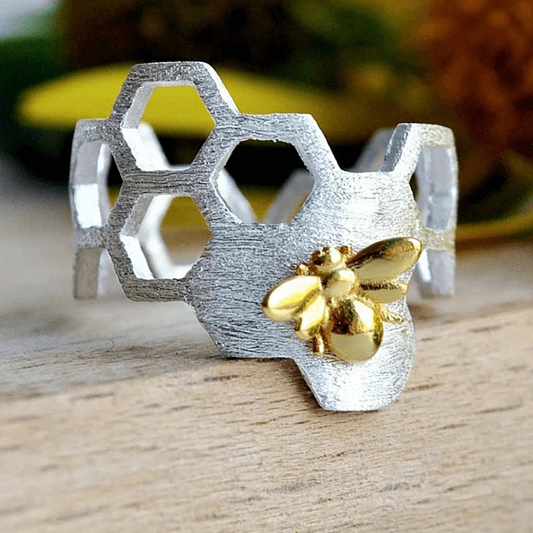 S925 Honeycomb Ring PWB248