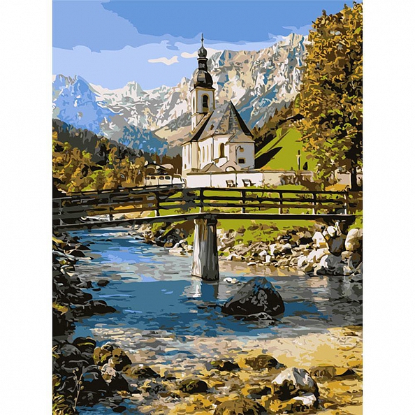 DIY Paint By Numbers Kit(40x50cm)-Bridge Village PW796