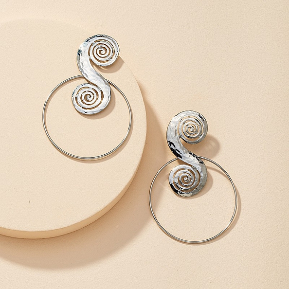 Metallic Texture Earrings PW913