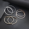 Shiny Zircon Hoop Earrings PWB289