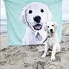 Custom Dog Blankets Personalized Pet Photo Blankets Painted Art Portrait Fleece Blanket PW002