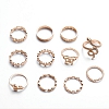 Bohemian vintage geometric snake ring set PWB114