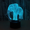 3D Elephant Illusion Lamp Gift 16 Colors Remote Control PW549