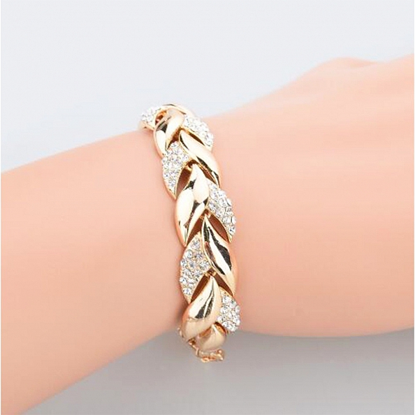 Gold leaf bracelet PWB189 Bracelets PromiseIn