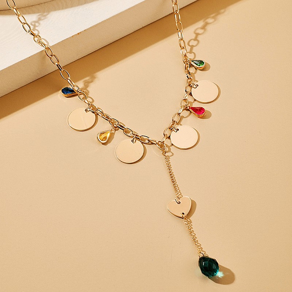 Stylish Rhinestone Pendant Necklace PWB167