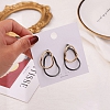 Double layer Metal Geometric Water Drop Earrings PW991