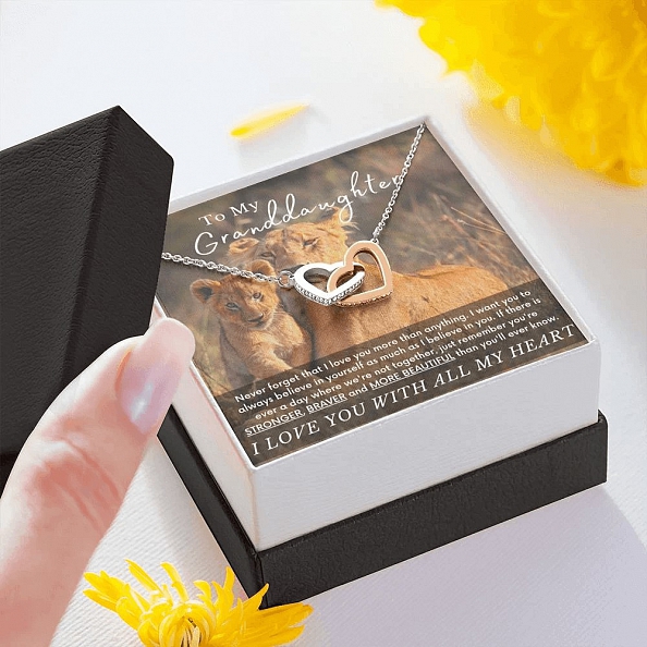 To My Granddaughter Lioness Necklace PWB178