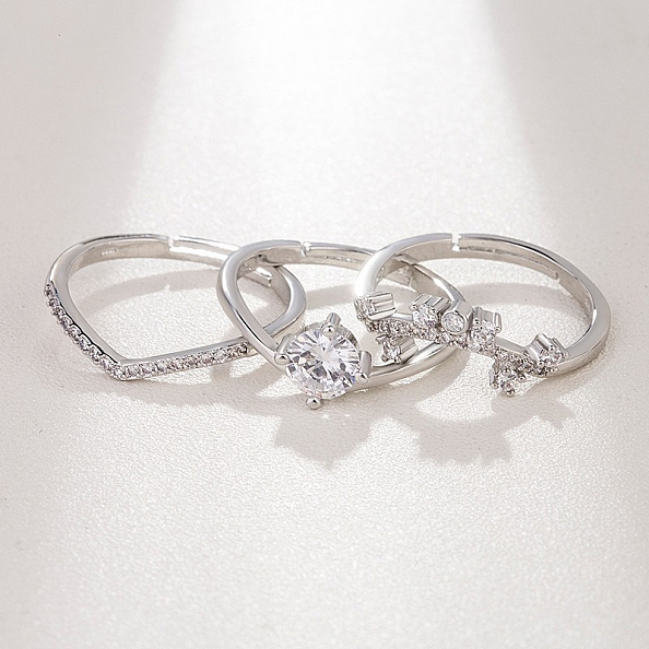 2 in 1 Couple Fashion Open Ring PW852