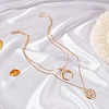 Double layer sun moon necklace PWB061