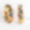 Colorful Zircon Hoop Earrings PWB091