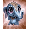 DIY -Paint By Numbers Kit(16x20in40x50cm)-Cartoon Elephant PW793