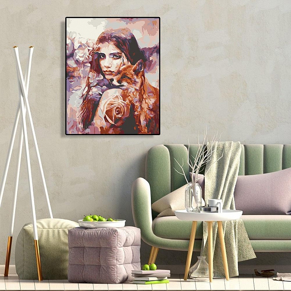 DIY Paint By Numbers Kit(40x50cm) - Beauty Fox PW788