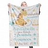 Custom Baby Photo Blanket with Name Birth Information Stroller Blanket Custom Swaddle Blanket Personalized Swaddle Blankets PW010