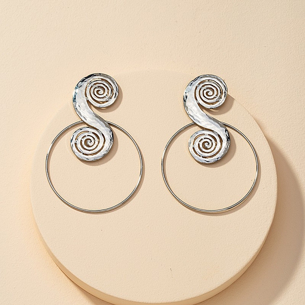 Metallic Texture Earrings PW913