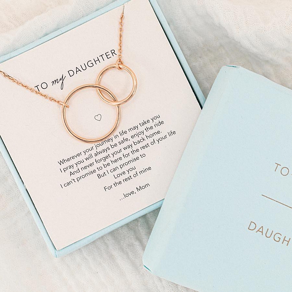 925 Sterling Silver Personalized “To My Daughter” Necklace PWB296