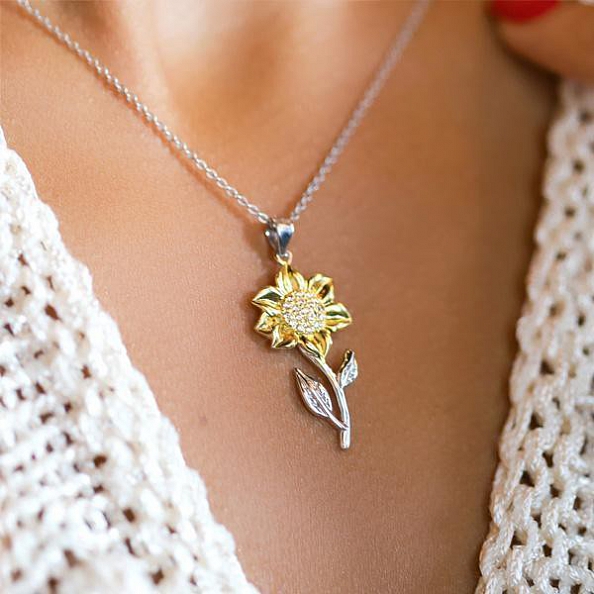 Take some advice from a sunflower necklace PWB217