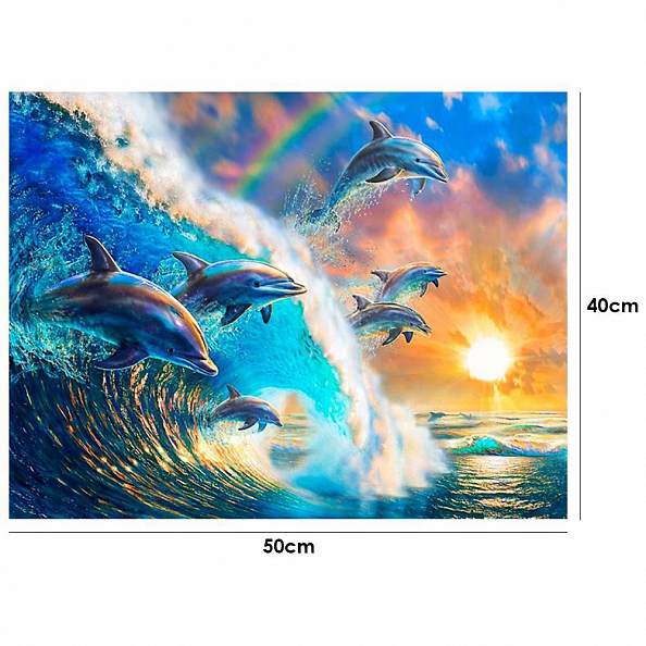 DIY Paint By Number Kits-Dolphin (40*50 CM) PW609