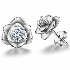 Charming Rose Flower Stud Earrings PWB450
