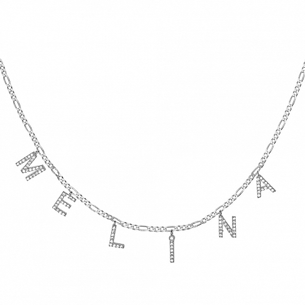 Zircon Sparkly Custom Letter Choker PWB160