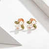 Rose Gold Pearl Bee Stud Earrings PWB441