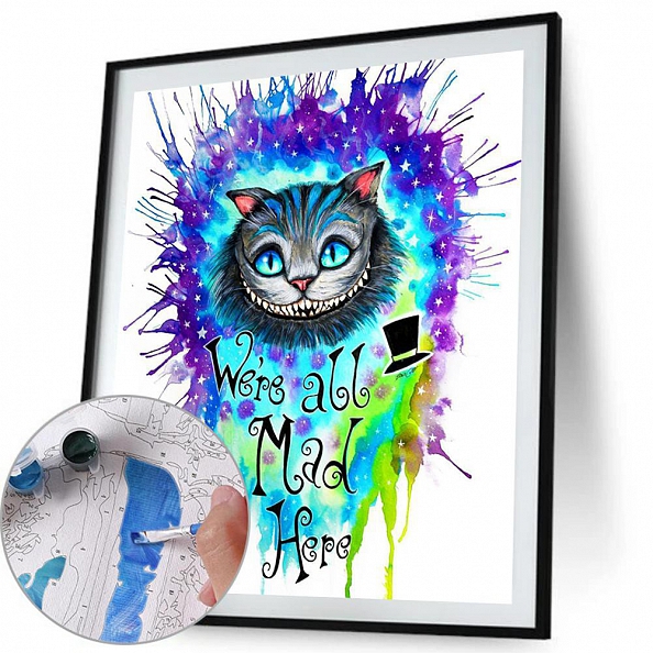 Diy Paint by Number Kits -Mad Cat PW655